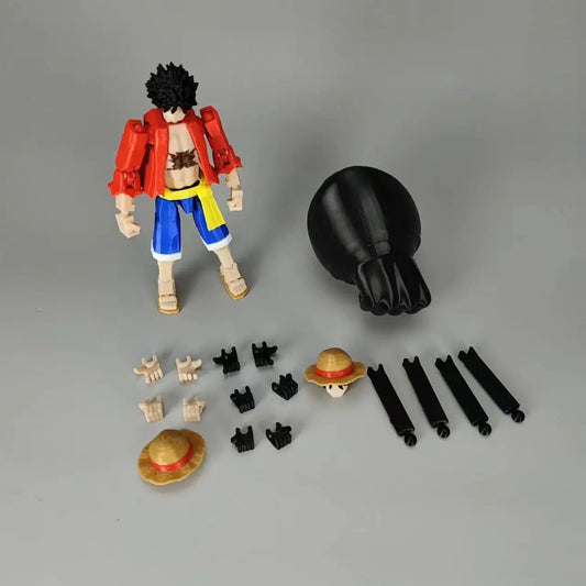 3D Printed One Piece Luffy Action Figure