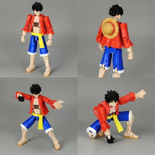 3D Printed One Piece Luffy Action Figure