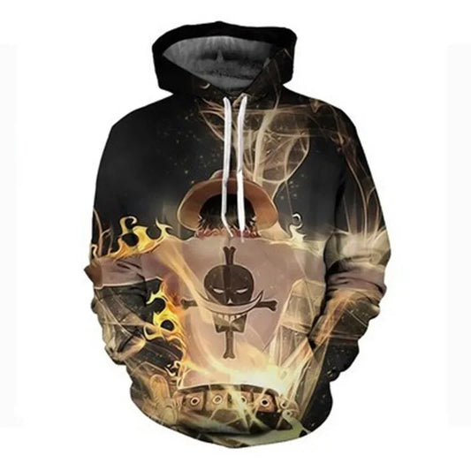 Japanese Anime One Piece Trafalgar D. Water Law Hoodie – Cosplay Long Sleeve Zip-Up Sweatshirt