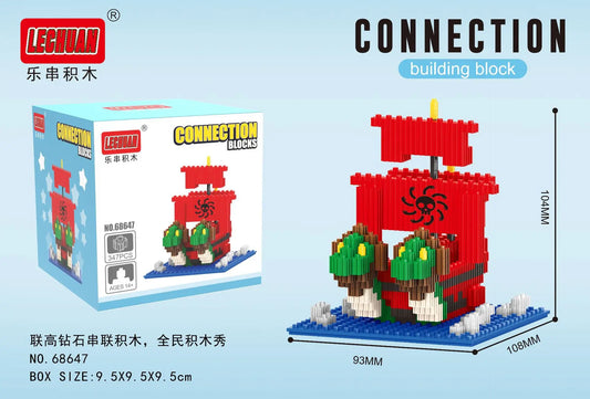 Thousand Sunny Linkgo Building Blocks – One Piece Pirate Ship 3D Model