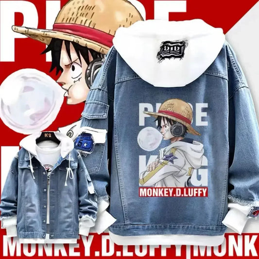 One Piece Anime Hoodie &amp; Denim Jacket